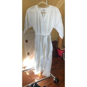 White Button up Dress